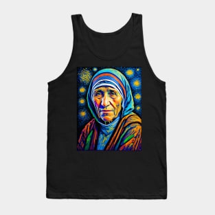 Mother Teresa in starry night Tank Top